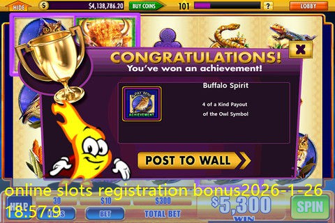 online slots registration bonus